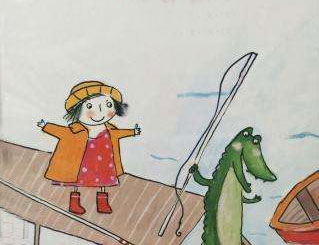 丽塔和鳄鱼去钓鱼