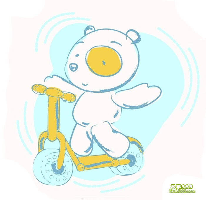 小熊的滑板车